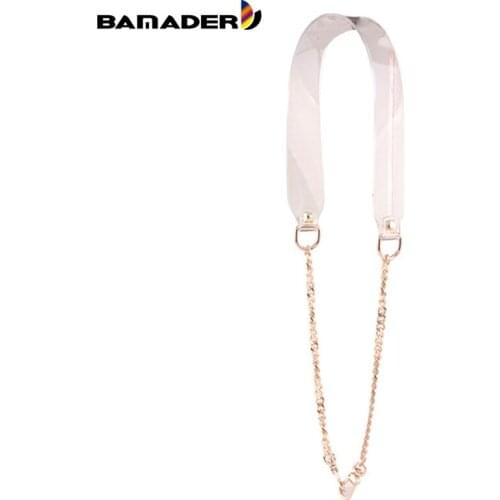 BAMADER White Transparent PVC Plastic Chain Bag Strap Obag Handles Shoulder Strap Accessories Hardware Metal Chain Replacement