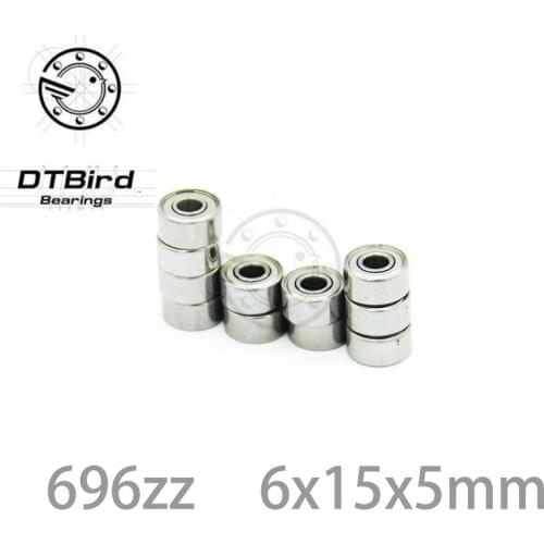 Free shipping ABEC-5 696ZZ 696-2Z 696 ZZ 6x15x5 mm thin wall deep groove ball bearing 696Z 6*15*5mm