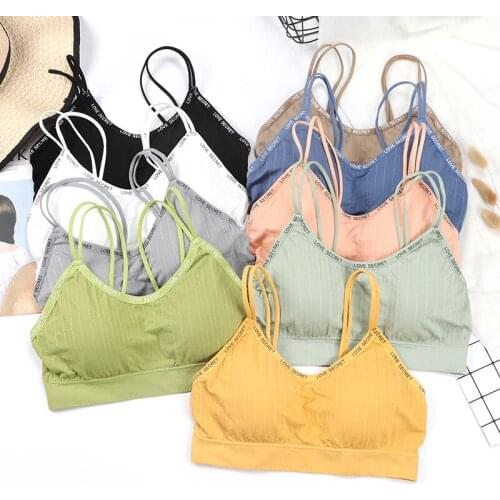 Letter Bra Yoga Top Fitness Bra Pad Sport Bra Top Gym Underwear Women Breathable Ladies Summer Crop Top Sexy Running Workout