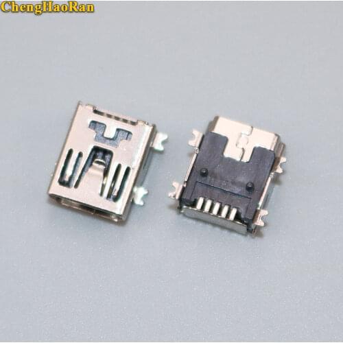 ChengHaoRan 1-10 pcs Mini USB jack SMD 5 Pin 4 feet Female Mini B Socket Connector Plug For MP3 MP4 GPS PS3