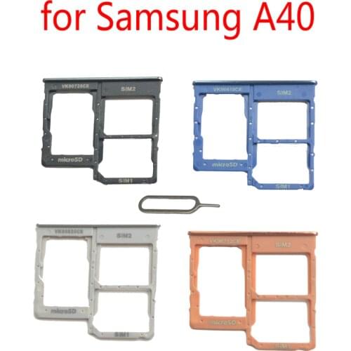 Phone SIM Card Holder Slot For Samsung Galaxy A40 A405 A405F A405FN A405FM Original Nano SIM Micro SD Card Tray Adapter
