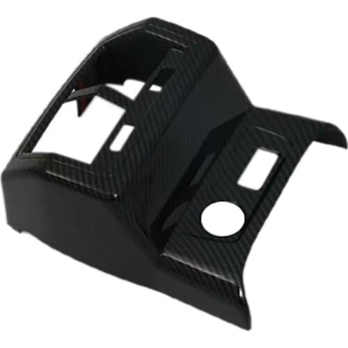 For Q3 2019 2020 2021 Car Rear Armrest Air Conditioner Outlet Vent Cover Trim Carbon Fiber ABS Decor Frame Accessories