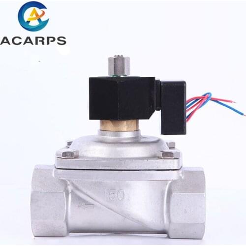 2" Energy Saving Normally Open Stainless Steel Solenoid Valve Switch Valve Water Valve 24 Hours Energize Not Fever