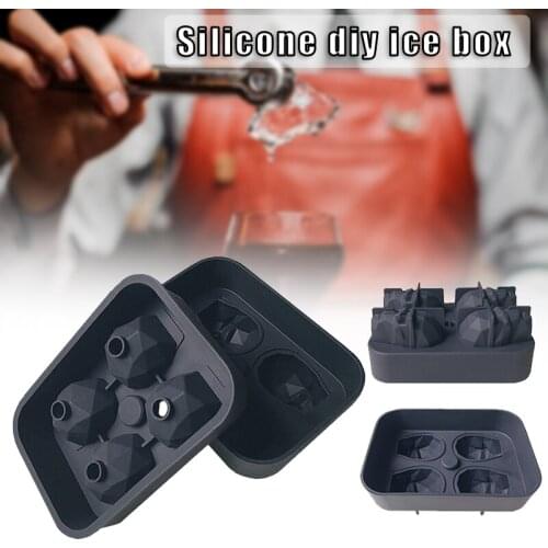 Skull Ice Tray Mold 3D Silicone DIY Creatives Ice Skull Maker for Christmas Halloween Whiskey Cocktails Juice can CSV