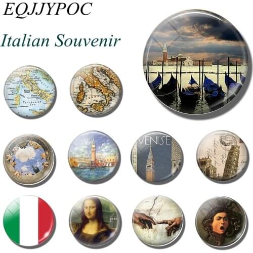 Italy travel fridge magnet Rome Milan Naples Torino Palermo Italian Souvenir Glass refrigerator magnets message board Stickers
