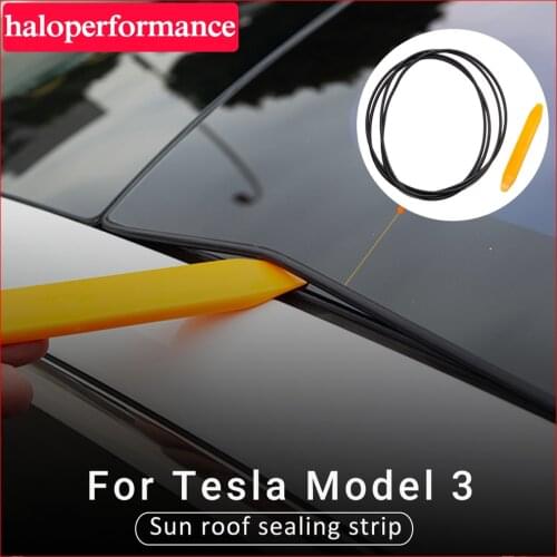 Model3 Car wind Noise Reduction Kit Quiet Seal Kit for Tesla Model 3 2021 Accessories Skylight glass sealing strip model three