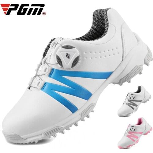 PGM Boys Girls Golf Shoes Waterproof Lightweight Soft Sneakers Children Breathable Comfort Sole Athletic Shoes for Golf D0846