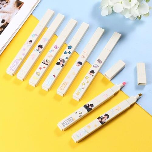 KPOP TNT Era Youth League The Same Type Of Marker Pen Marker Soft Eye Protection Pen Highlighter Pen Surrounding