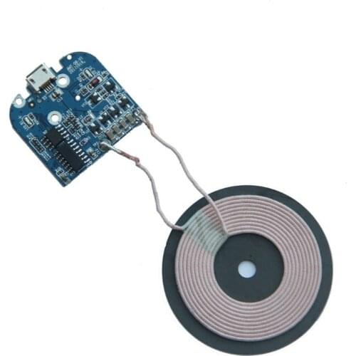 Micro Qi Wireless Charger PCB Board Transmitter module + Coil Charging for Universal Android Apple phone