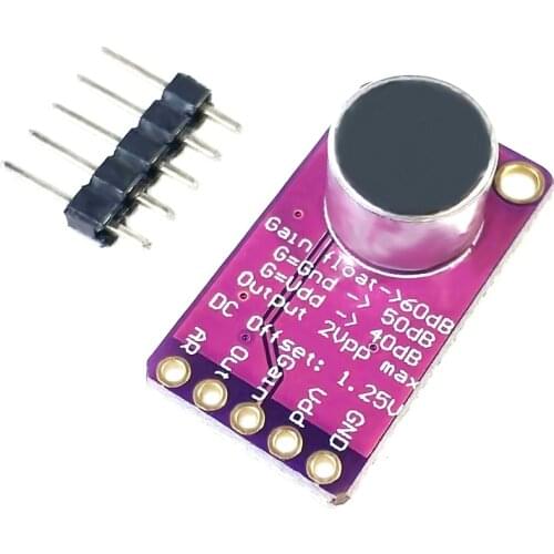 MAX9814 Microphone AGC Amplifier Board Module Auto Gain Control for Arduino Programmable Attack and Release Ratio Low THD