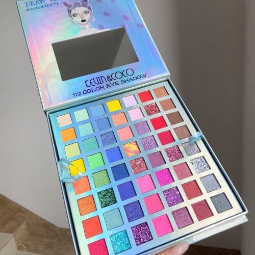 New Arrival 112 Colors Cool Girl Charming Matte Glitter Eyeshadow Bright Gemstone Eyeshadow Pearly Matte Neon Eyeshadow Palette