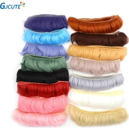 5cm Colorful High-temperature Wire Fringe Doll Hair Black Falxen Blown Khaki DIY Wigs For BJD SD Handmade Doll Bang