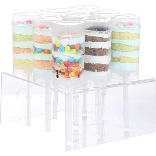 9 Holes Push Cones Display Stands Cupcake Ice Cream Plates for Wedding Party Tableware Decoration