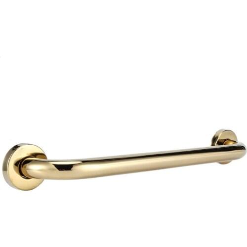 Stainless Steel Bathroom Hand Bar Gold Plating Safety Handrail Oxidation‑Resistant for Bathroom Bedroom Toilet Living Room