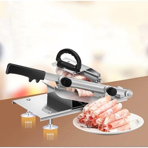 Manual Stainless Steel Meat Slicer Frozen Meat Planing Machine 3-11MM Adjustable