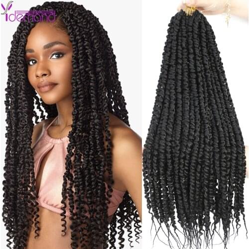 Y Demand Pre--Passion Twisted--Braid Hair--Ombre Synthetic Braiding Hairs 16strands/pack Pre-looped Fluffy- 20"