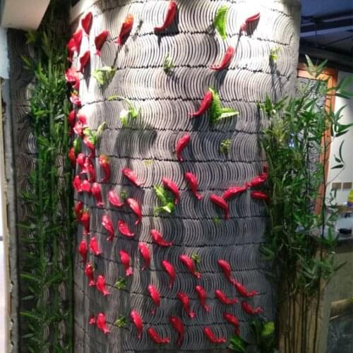 Modern 3D Stereo Resin Crafts Resin Fishes Arts Creative Fish Wall Sticker Livingroom Home Decoration Wall TV Background Mural