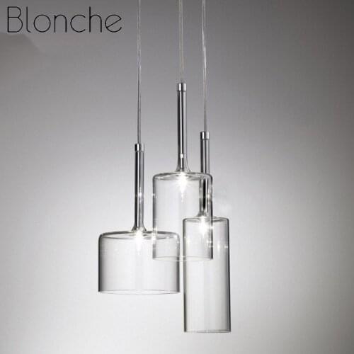 Modern Simple Glass Pendant Lights Indoor Hanging Lamp Creative Bottle Pendant Lamp Bedroom Dining Room Bar Home Decor Lighting