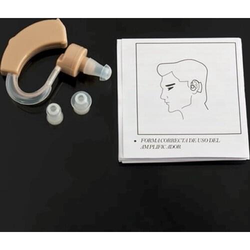 Super Mini Adjustable Hearing Aids Ear Sound Amplifier Volume Tone Listen Hearing Aid Kit Hook In Ear JZ-1088A Ear Care