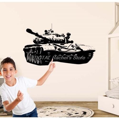 Танк Vstank Russian Army Tank T72 M1 Wall Sticker Military Weapon Army Decal Vinyl Sticker House Murals For Kids Room Decoration
