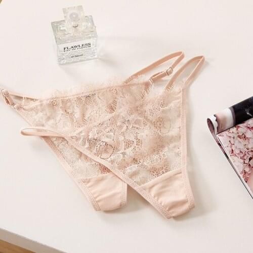 LILYMODA Sexy Erotic Women Underwear Panties Ultra Thin G-String Lace Transparent Hollow Out T Back Female Tempation Lingerie