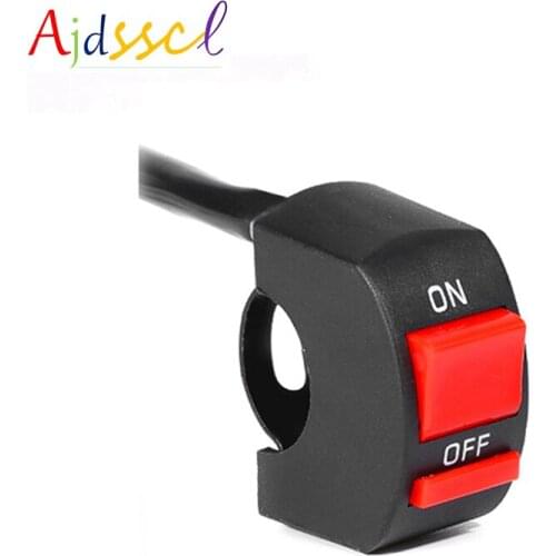 Universal Motorcycle/Electric-Bike Handlebar switch LED Headlight Switch Scooter Double Flash Button Control Switch