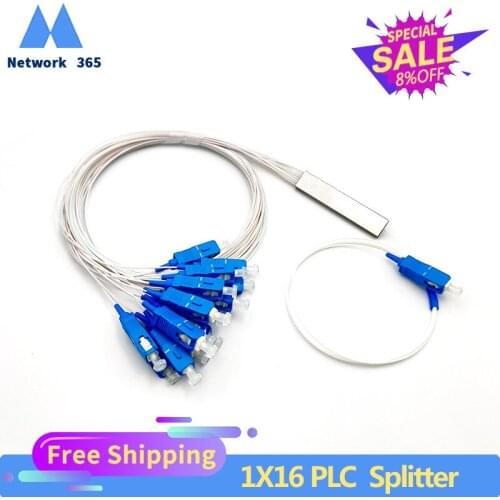 30 PCS/Lot 0.9mm High Quality 1X16 PLC SC/APC SC/UPC Splitter SM 1m FTTH Fiber Optic PLC Splitter