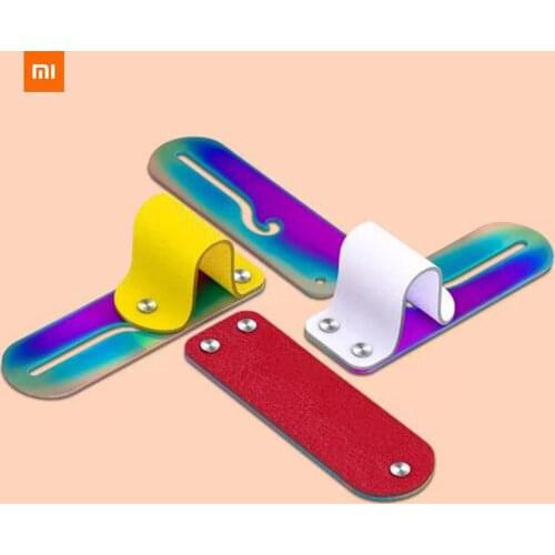 Xiaomi Freefinger Cowhide Color Titanium Mobile Phone Ring Bracket Concealed Bracket Stainless Steel Base Portable
