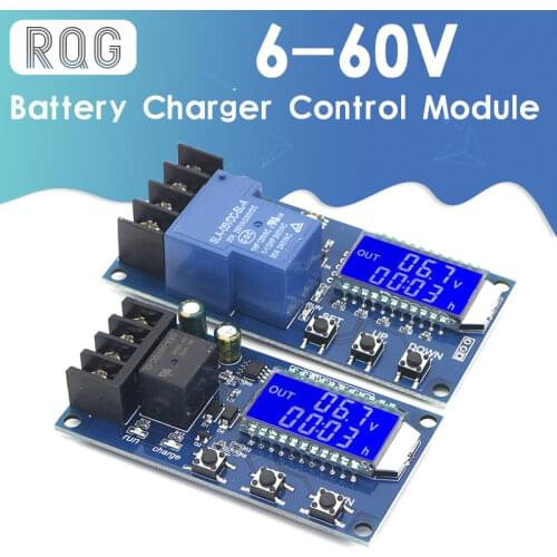 10A 30A 6-60V Lead-acid Solar Storage Battery Charger Control Module Digital Overcharge Protection Control Switch LED indicator
