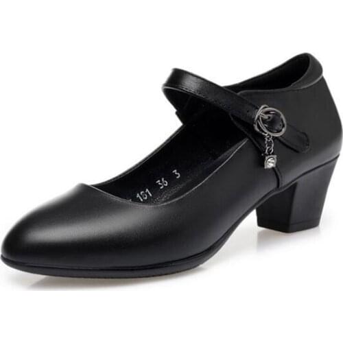 ZXRYXGS Comfort Women High Heel Shoes 2020 Best-selling New Spring Elegant Fashion Mother Shoes High Heels Genuine Leather Shoes