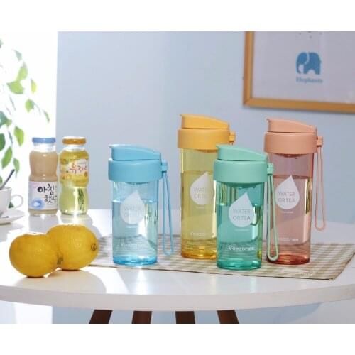 1PC 450ml new department store water kettle with silicone handle FDA PC plastic sports water bottle JA 0014
