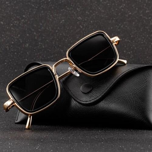 2021 Vintage Metal Steampunk Sunglasses Men Women Square Sun Glasses For Men Women Stylish Retro Brand Shades Male Female UV400