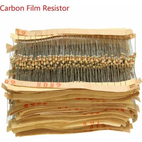 5% 1/4W Carbon Film Metal Resistors Resistor Classification Kit Set-1500 pieces (in bags) 1 bag