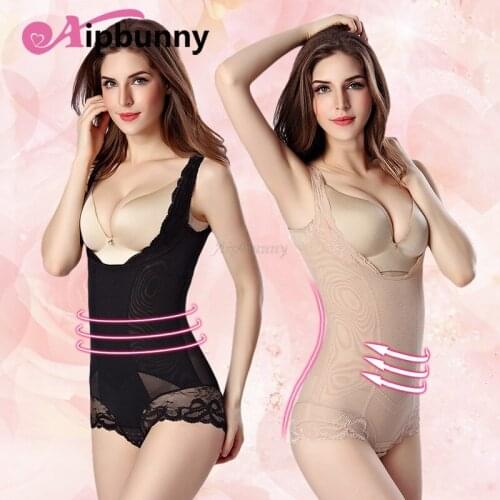 Aipbunny Shapewear Bustier Tummy Sexy Lingerie Lace Breathable Waist Seemless Corset Bodyshaper Up Trimmer Slimming Trainer
