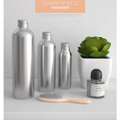 300x 30/50/100/120/150/250ml Aluminum cream lotion cosmetic container travel kits empty small plastic bottle with screw cap