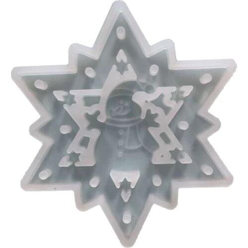 Shiny Glossy Resin Molds Christmas Keychain Silicone Mold DIY Keychain Pendant Jewelry Epoxy Resin Crafting Molds