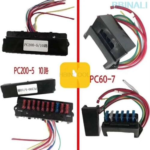 For Komatsu excavator accessories Komatsu PC60 100 120 200-5-6-7-8 fuse box assembly fuse holder high quality accessories