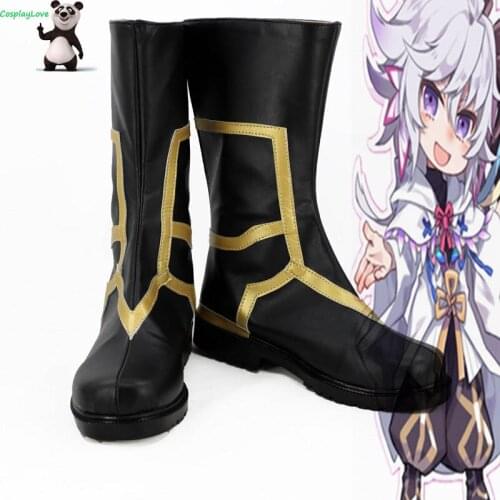 Fate Grand Order FGO Caster Merlin Ambrosius Black Golden Cosplay Shoes Boots Newest Custom Made For Halloween CosplayLove