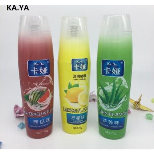 KAYA 70g Grease Lubricating Gel Lemon Watermelon Aloes 3 Styles Sex Lubricants for Couples to Choose,Sex Products for Adults