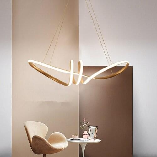 Chrome Finished Minimalism DIY Hanging Modern Led Pendant Lights For Dining Room Bar suspension luminaire suspendu Pendant Lamp