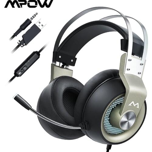 Mpow EG3 Pro Gaming Headset Surround Sound Over Ear Headphones with Noise Cancelling Mic Headphone for iPad PS4 PC Laptop Tablet