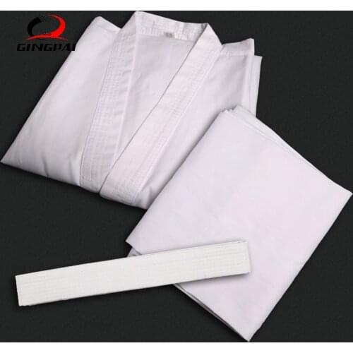 Quality Dobok child adult karate uniform suit WTF Taekwondo kick boxing MMA Martial art training clothes dobok 55%cotton kimono