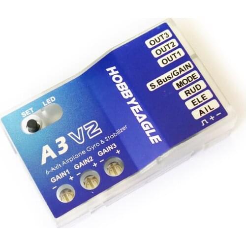 HobbyEagle A3 A3-L V2 6-Axis Airplane Gyro & Stabilizer Flight Controller for RC FPV Airplane Fixed-Wing Drones DIY Parts