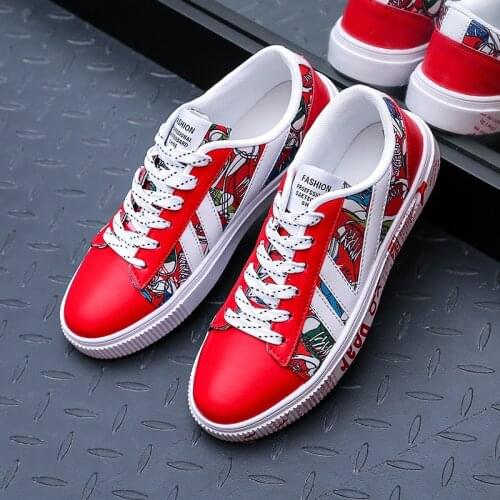 Mens Casual Shoes Men Sneakers Flats Whiter Shoes For Men Leather Trendy Casual Sneakers Breathable Walking Vulcanize Shoes