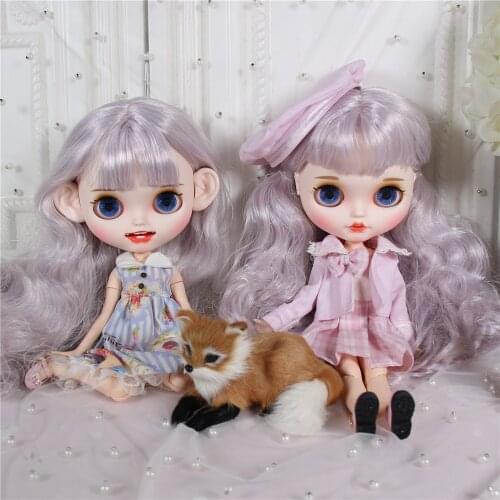 ICY DBS Blyth doll 1/6 30cm white skin joint body smile mouth matte face for girl gift toy special