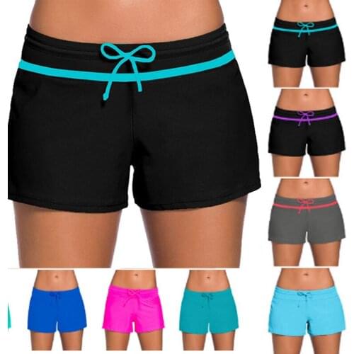 Summer Sexy Womens Swimming Shorts Solid Color Bikini Bottom Swimwear Briefs Swimwear Trunks Lined To Prevent Light
