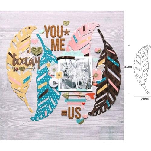 Leaf 80*28mm Metal Cutting Die Mold Stencil for DIY Embossing Paper Photo Album Cards Making Scrapbooking Dies Cut Mould