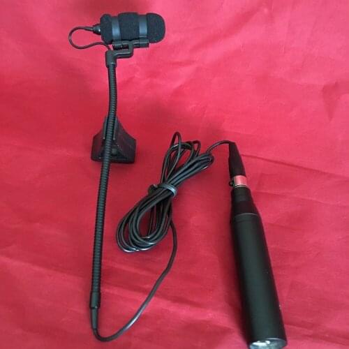 MU100 Microphone + M100P Piano Clip + XLR Phantom Power Adaptor Wired Instrument Microphone for Wind Instruments Piano