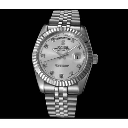 37.5MM SANGDO Automatic Self-Wind movement High quality Luxury mens watch Auto date Week display Mechanical watches sd296-s8