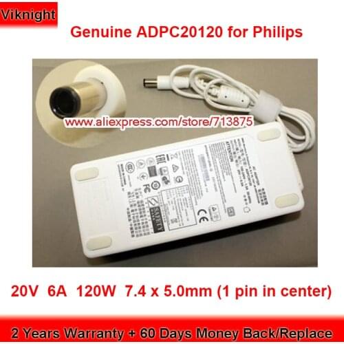 Genuine ADPC20120 120W Charger 20V 6A AC Adapter for Philips 349X7FJEW EX3501-T AG271QG 272G5DYEB Laptop Power Supply